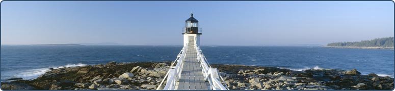 lighthouse on rocky coast
