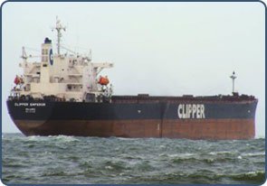 Panamax vessel on the ocean